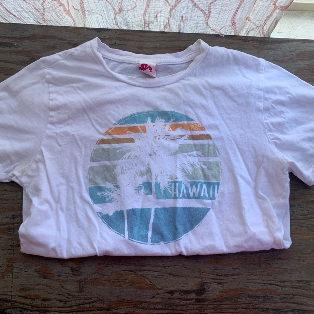 XS white cotton Hawaii t shirt